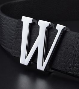 Designer belts men high quality luxury brown belt fashion buckle W belt genuine leather Waist Strap male cowhide jeans waistband Y7658101