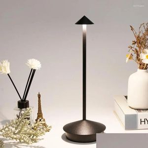 Table Lamps Creative Dining Touch Led El Bar Coffee Pina Pro Lamp Rechargeable Lampada Da Tavolo Decorative Desk Drop Delivery Light Dhpsj