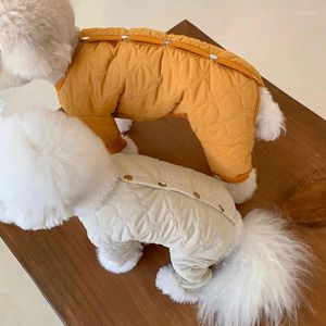 Hundebekleidung Haustier Vierbeiner Kleidung Herbst Winter Mittel Klein Baumwollmantel Mode Overall Kätzchen Welpe Dicke Jacke Chihuahua Pudel