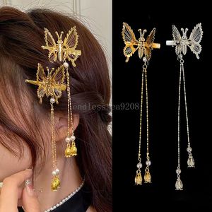 Elegante borla borboleta hairpin doce borboleta grampos de cabelo para meninas mulheres moda hairpins festa jóias acessórios para o cabelo presente