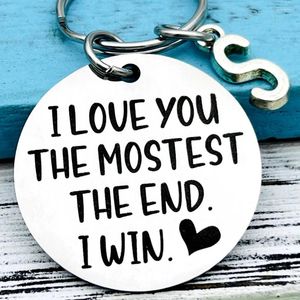 Schlüsselanhänger „I Love You The Mostest“, Freundgeschenke, Paar-Schlüsselanhänger für Freundin, Ehemann, Ehefrau, Valentinstagsgeschenk