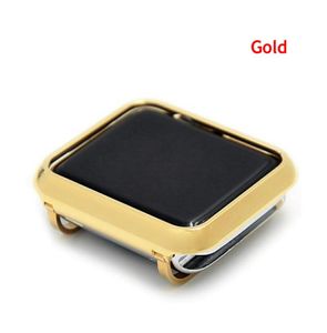 38mm 42mm lüks 24kt altın kasa kapağı 18k siyah platin kasa gül altın çerçeve platin kapak yerine Apple Watch Serisi 3 3498096