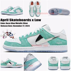 April Skateboards Low Running Shoes Turbo Green Metallic Silver Turbo Green Black White Panda Mens Womens Sneakers Sports Trainers 36-45