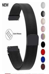 20mm 22mm Milanese Loop Strap For Samsung Gear S3 Galaxy Watch 46MM 42MM Active 2 Band 20mm Stainless Steel Bands for Gear S2 Amaz8157763