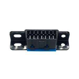 Car computer interface OBD 16pin female head with blue card universal model with buckle female head with ear rubber core