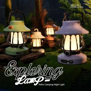 Bordslampor Portable Camping Light Unique Decoration Night Decorative Lights Outdoor Lighting Chargable Christmas Gift High Quality