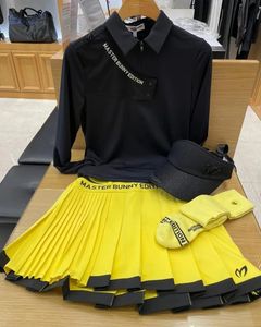 Skjortor Kvinnors golfpoloshirts Spring/Autumn Long Sleeve Shirts Outdoor Sports Fashion Half Zip Design Quickdrry Golf Tops W122412