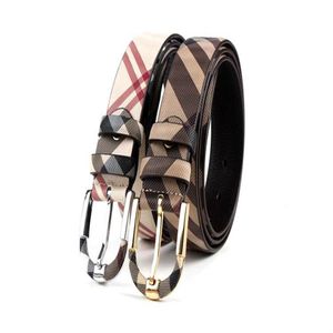 Brand new men's and women's leather belt fashion checked leather belt needle buckle type casual business belt good quali224S