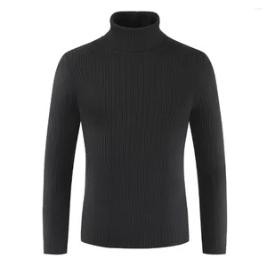 Men's Sweaters Warm Winter Sweater For Men Turtleneck Knitted Pullover Solid Color M 3XL Sizes Black/White/Red/Apricot/Navy