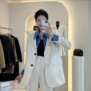 Kadınlar Suits Long Blazers Dış giyim Ceket Elbise Giyim Üzerindeki Kadın Paltolar ve Ceketler Colorblock Terzilik Fırsatları Satış Modern Çantalar