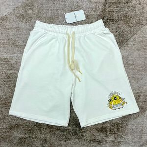 Pantaloncini estivi di colore bianco per uomo Pantaloni corti da jogging casual con coulisse