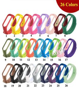 200 pçs para xiaomi mi banda 34 cinta barcelet colorido silicone cinta para miband 4 substituição acessórios de banda inteligente para mi band2743032