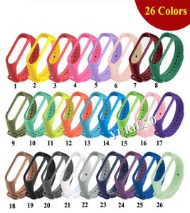 Xiaomi Mi Band 34 Strap Barelet Renkli Silikon Kayış MIBAND 4 için 200pcs MI Band2743032 için Yedek Akıllı Bant aksesuarları