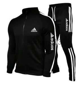 2024 Men's Tracksuits New Mens Men Sets Sweatshirt+sweatpants Tracksuit Zipper Stand Collar Sports Suit Jogging Fitness 666