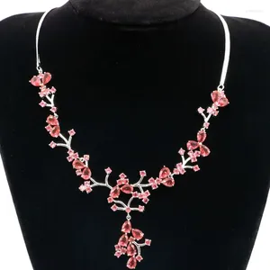 Kedjor 25G 925 Solid Sterling Silver Necklace Chain Green Amethyst Red Blood Ruby Ladies Wedding Daily Wear