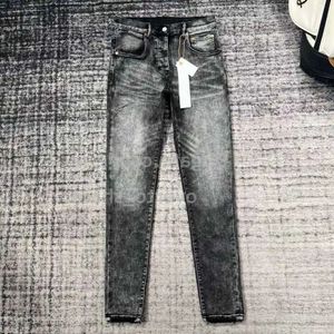 Mäns män lila jeans designer staplade långa byxor ksubi rippade high street märke patch hål denim rak mode streetwear silmeq8 grossist