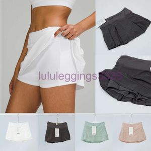 Pace Rivals Gonna yoga estiva Gonne da tennis Abbigliamento da palestra a pieghe Donna Corsa Fitness Pantaloni da golf Pantaloncini Sport Tasca posteriore in vita Cerniera bianco verde rosa