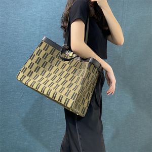 Designer donna uomo X TOTE Shopper in tela bianca NERA con ricami FD borse grandi borse per la spesa alla moda