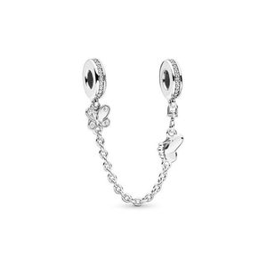 Silver Sier Style Butterfly Safety Chain Charm Bead Fit Original 925 Armband Pendant DIY Jewelry for Women7742785 Drop Leverans Dhau8