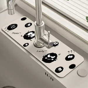 Tappetini da bagno Semplice Cartoon Lavandino del bagno Rubinetto Tappetino assorbente Stretto Anti-spruzzo Controsoffitto della cucina Anti-scivolo ad asciugatura rapida