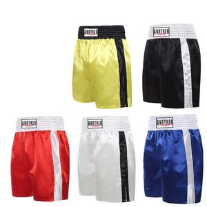 Etekler yetişkinler thai boks şort boxeo erkek kadınlar kickboks mma fiess savaş gövdeleri çizgili eğitim dövüşü boğuşma crossfit pantolon