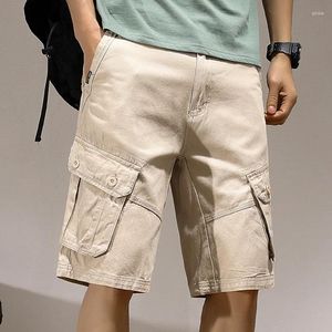 Мужские шорты 2023, мужские летние хлопковые уличные брюки-карго с большими карманами, мужские повседневные короткие брюки, размер 30-40