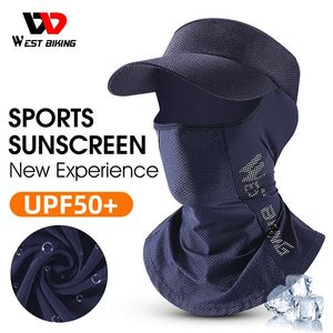 Kierowanie na zachód Summer Cool Men kobiety Balaclava Exposed Hair Protection Hat Rower Cycling Caking Anti-UV Full Face Cover 231229