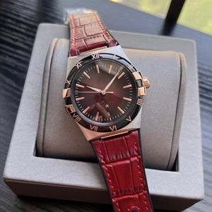 Neue Designer-Armbanduhr für Herren, hochwertige Uhr, hochwertige Uhr mit silbernem Zifferblatt, 41 mm, automatischer mechanischer Edelstahl-Saphirspiegelboden mit Gehäuse