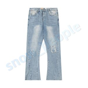 Designer maschile hip hop sottaceto jeans svasato slippato slim fit smenim pantaloni mans streetwear pantaloni lavati topsweater all'ingrosso qing