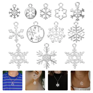 Pendant Necklaces 60 Pcs Christmas Craft Supplies Snowflake Charms Wild Bulk Jewelry Making Alloy Bracelets