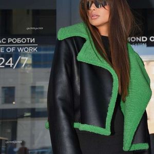 유럽과 미국 겨울 뉴 여자 라펠 모피 통합 여성용 브랜드 의류 재킷