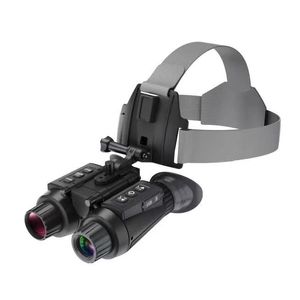 BekinTek Dual Eye 3D Шлем Бинокль ночного видения Очки с креплением на голову Перезаряжаемая оптика Телескоп ИК наблюдение в полной темноте с 7-кратным инфракрасным 8-кратным зумом Видео 4K