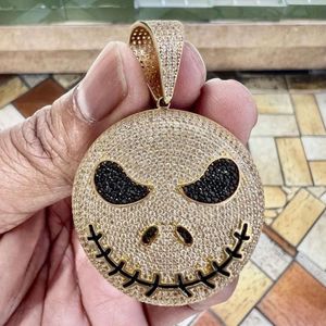 Hiphop Jewelry Sier Evil Smail congelou pingente de Moissanite personalizado
