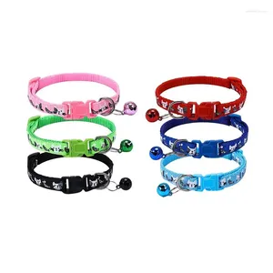 Collari per cani Forniture per animali domestici Accessori Collare per gatti Campana colorato modello animale carino regolabile per cucciolo gattino fai da te piccolo