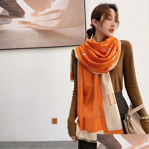 Blankets Six Kinds Letter Cashmere Designer Blanket Soft Woolen Scarf Shawl Portable Warmth Thickening Plaid Sofa Bed Fleece Knitted Dhtjw