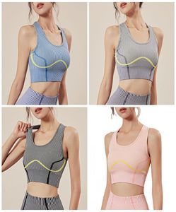 Kobiety BRA BRA Oddychający Sport Bra Antisweat odporny na wstrząsy wyściełaną jogę Top Athletic Gym Running Fitness trening 12422640484