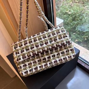 Lüks kumaş tasarımcı çantası klasik altın donanım zinciri moda omuz omuz çantası altın dönüş çanta çanta klasik çapraz vücut çantası