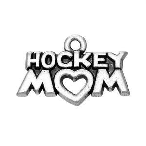 New Fashion Facile da fare fai da te 20 pezzi messaggio regalo Hockey Mom Charms gioielli per le donne gioielli che si adattano per collana o br261h