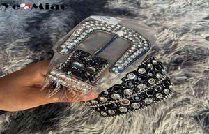 Punk Dark Western Cowboy Belts for Women Luxury Designer Brand Diamond Bling Belt Y2K Goth E Girls Rhinestones Belts Men AA2203122469229