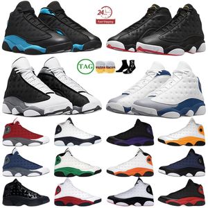 Jumpman 13 Męskie buty do koszykówki 13S J13 Pheat Playoffs Wolf Grey Black University Blue Gym Red Flint Grey Men Men Treakers Treakers