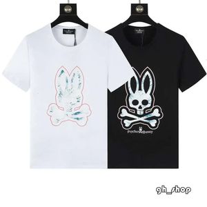 Psychologiczny projektant króliczka Mens Fashion T Shirt Animal Skull Rabbit Druku