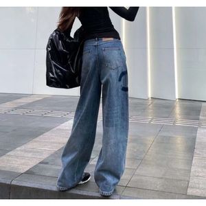 I jeans da donna a vita alta firmati pantaloni dritti a gamba larga mostrano pantaloni casual da donna sottili Taglia S-L-