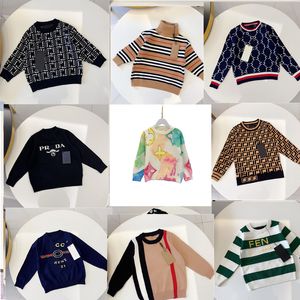 Designer Children's Sweaters Brand Boys Girls High Quality Sweaters Children's Warm Baby Pullover Autumn Winterhirt Storlek 90-150 cm A17