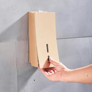 Dispenser Champaign Gold Dispenser di sapone per montaggio a parete Contenitore per doccia per shampoo liquido Portasapone bianco nero per bagno