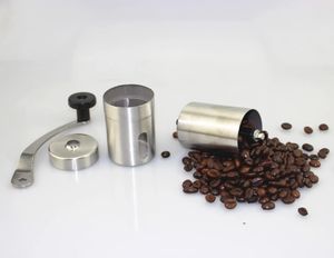 Mills kaffebönor Mills Grinder Manual Portable Kök slipverktyg Rostfritt stål Parfymery Cafe Bar Handmased Support OEM Free Ship