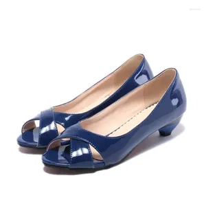 Elbise Ayakkabı Büyük Boy Satış 34-43 Küçük Kama Peep Toe Çok Renkli Yaz Kadın Sandalet Çiçek Patent Deri Koni Topuklu Günlük 9-3