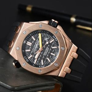 Luxury Mens Women Wysoka jakość Kwarcowe zegarek Pakel Oak Bezel Lady Brandwatch Fashion Guma Pasek SportsWatches 9009 Modern Men Watch Bransoleta #2455