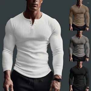 Homens camisetas Mens Fitness Atlético Compressão Sports Camada Base Spandex Tops Manga Longa Alta Elasticidade Stand Collar