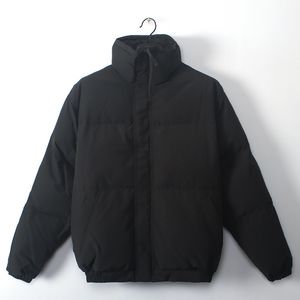 Cappotto invernale Bomber nero in cotone caldo Giacca a vento da uomo leggera alla moda
