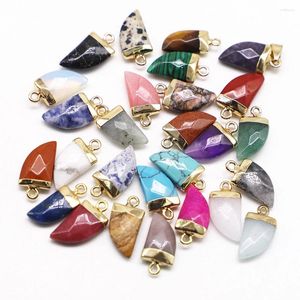 Anhänger Halsketten Reine Natürliche Farbe Stein Wolf Zahn Exquisite Anhänger Amulett Amethyst Kristall Halskette Schmuck Zubehör Großhandel